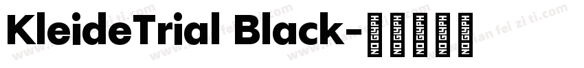 KleideTrial Black字体转换